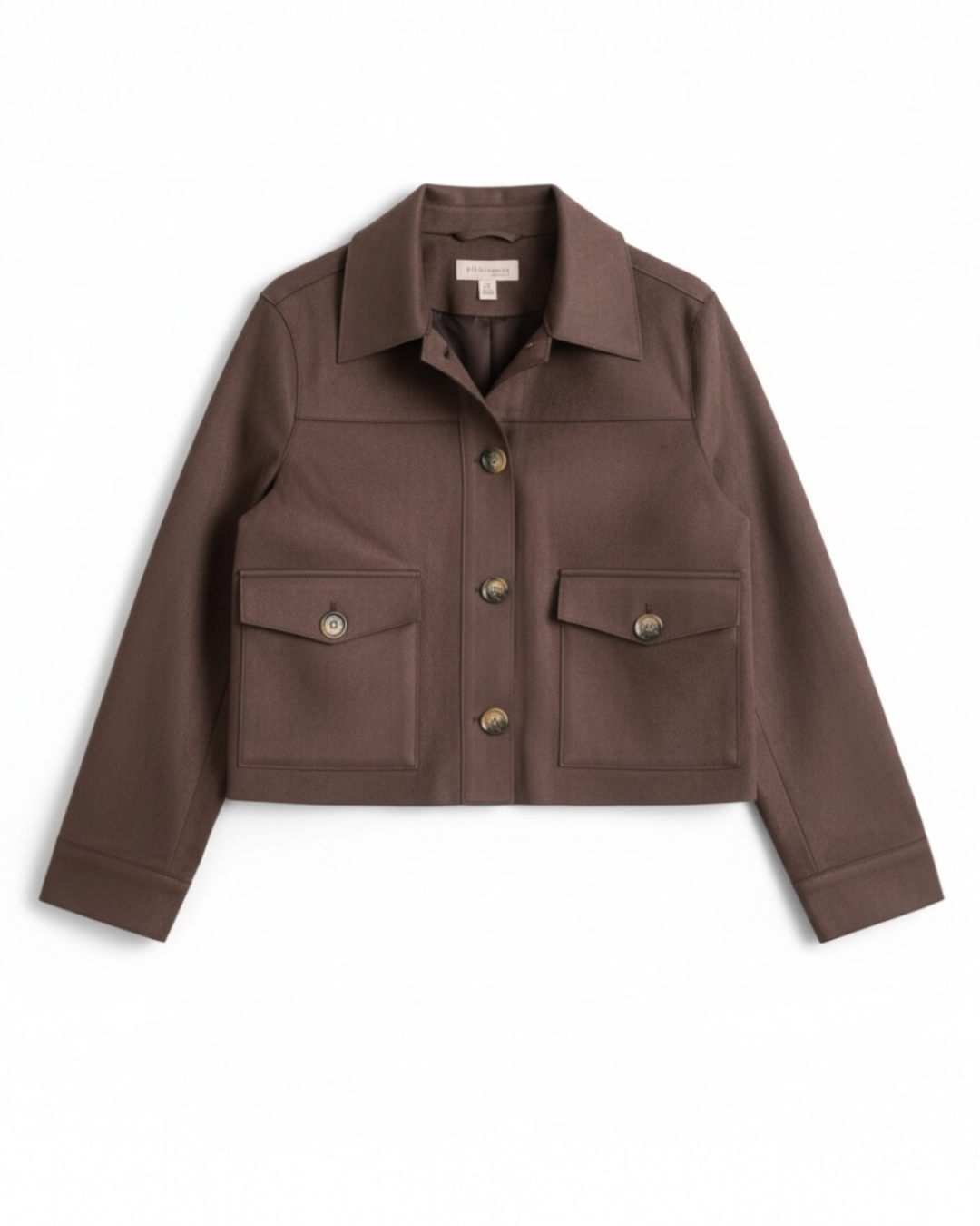 Chaqueta Gamuza Botones Café - Talla L