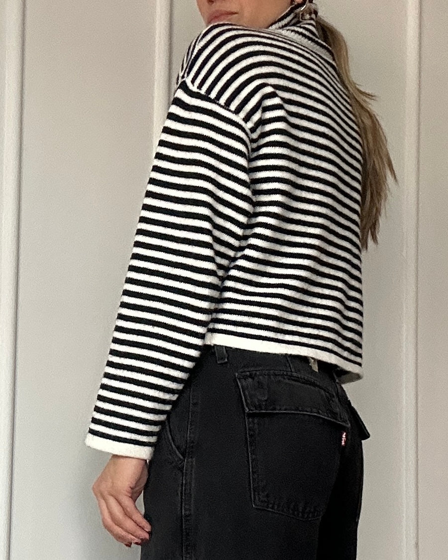 Buzo Tejido Rayas con Bordado Paris - Talla Única