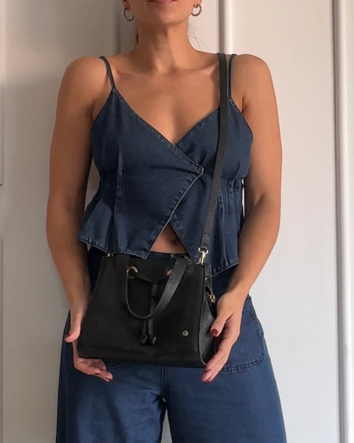 Bolso Bucket Snake Print - Bon Bonite