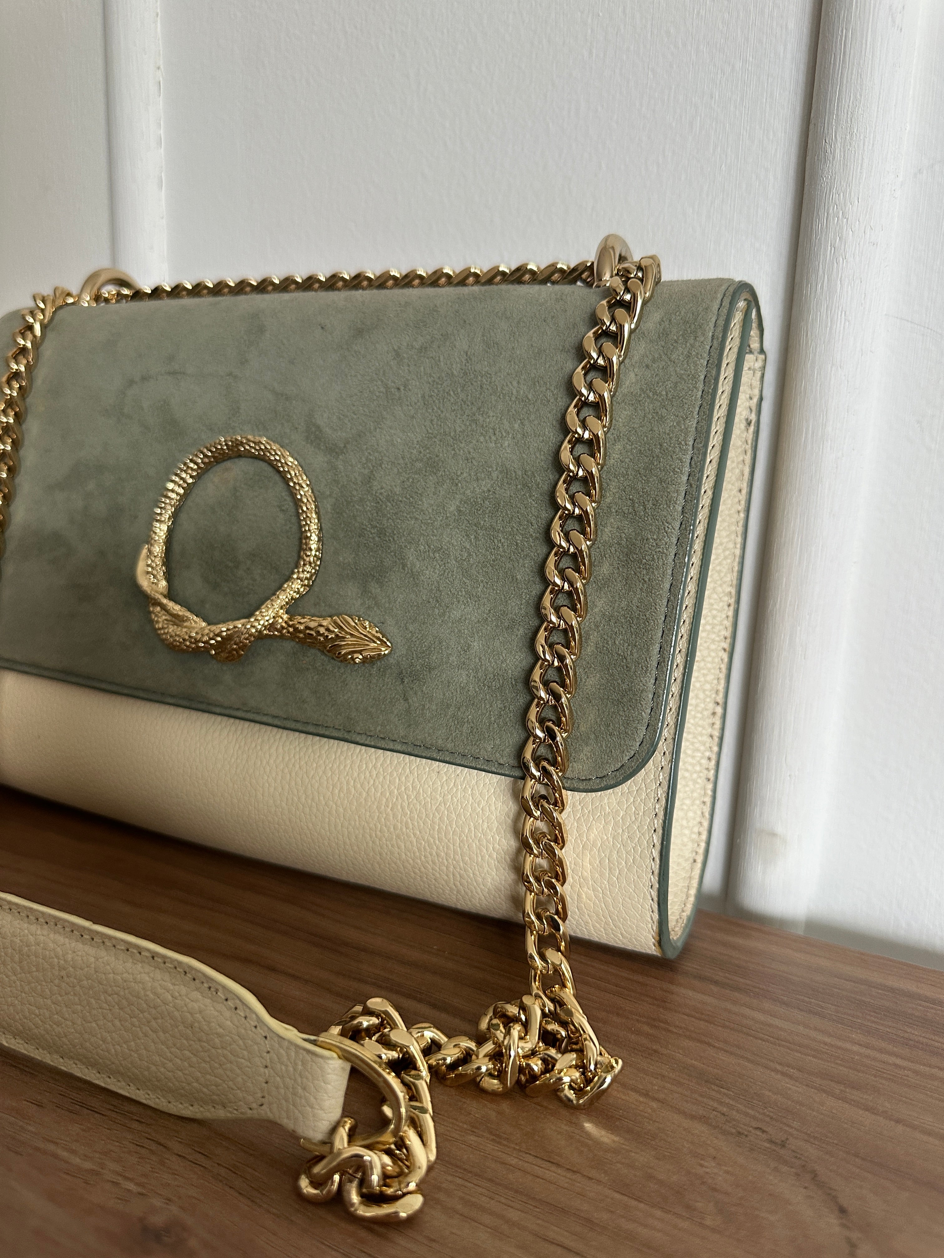 Cartera Serpiente Dorada - Vélez x Pajarolimon