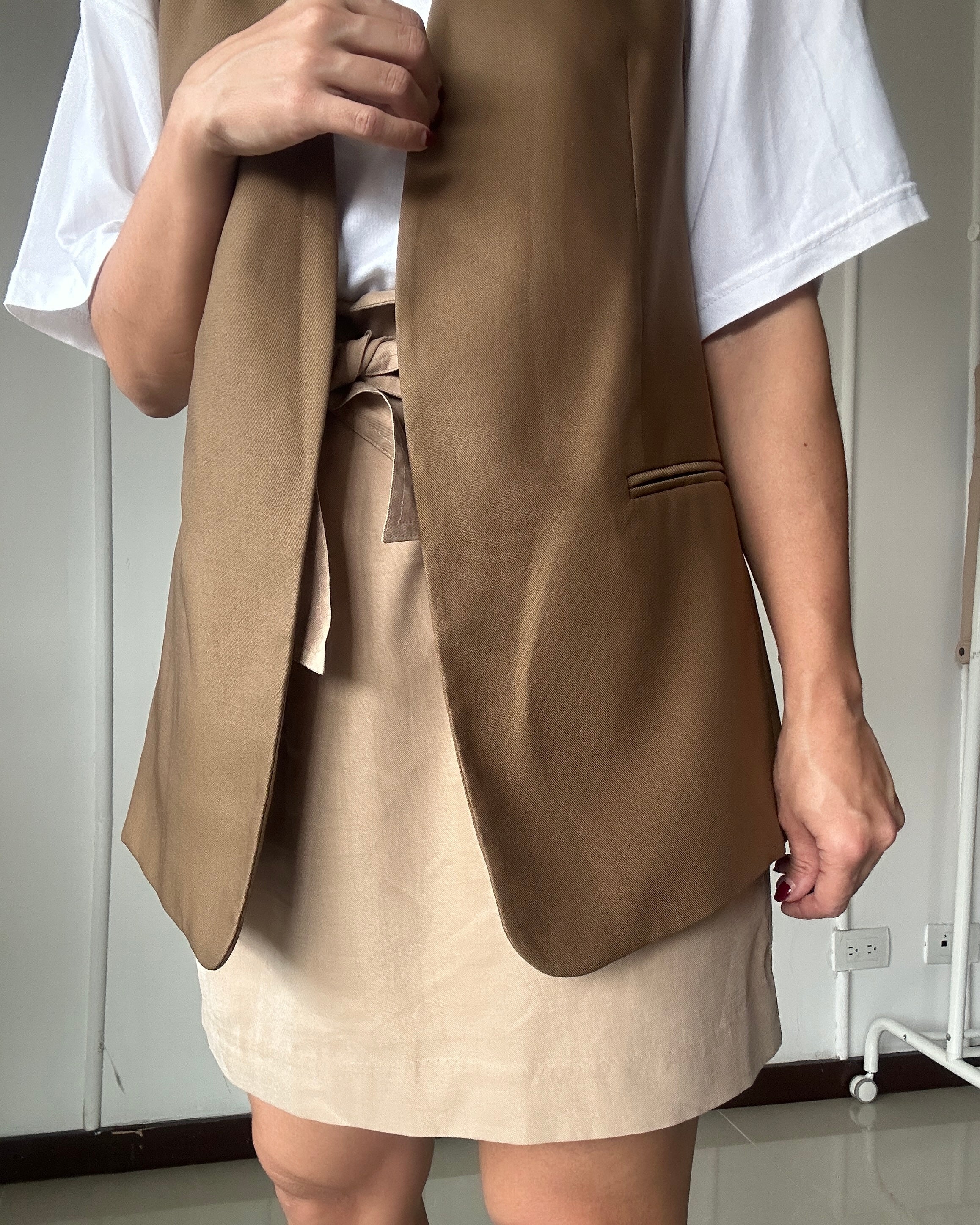 Chaleco Sastre Camel - H&M - Talla S/M