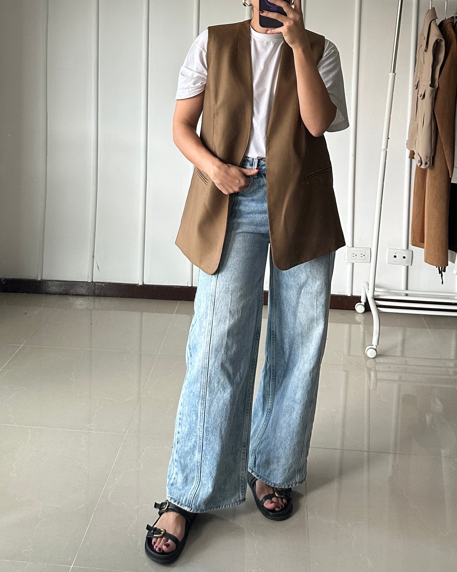 Chaleco Sastre Camel - H&M - Talla S/M