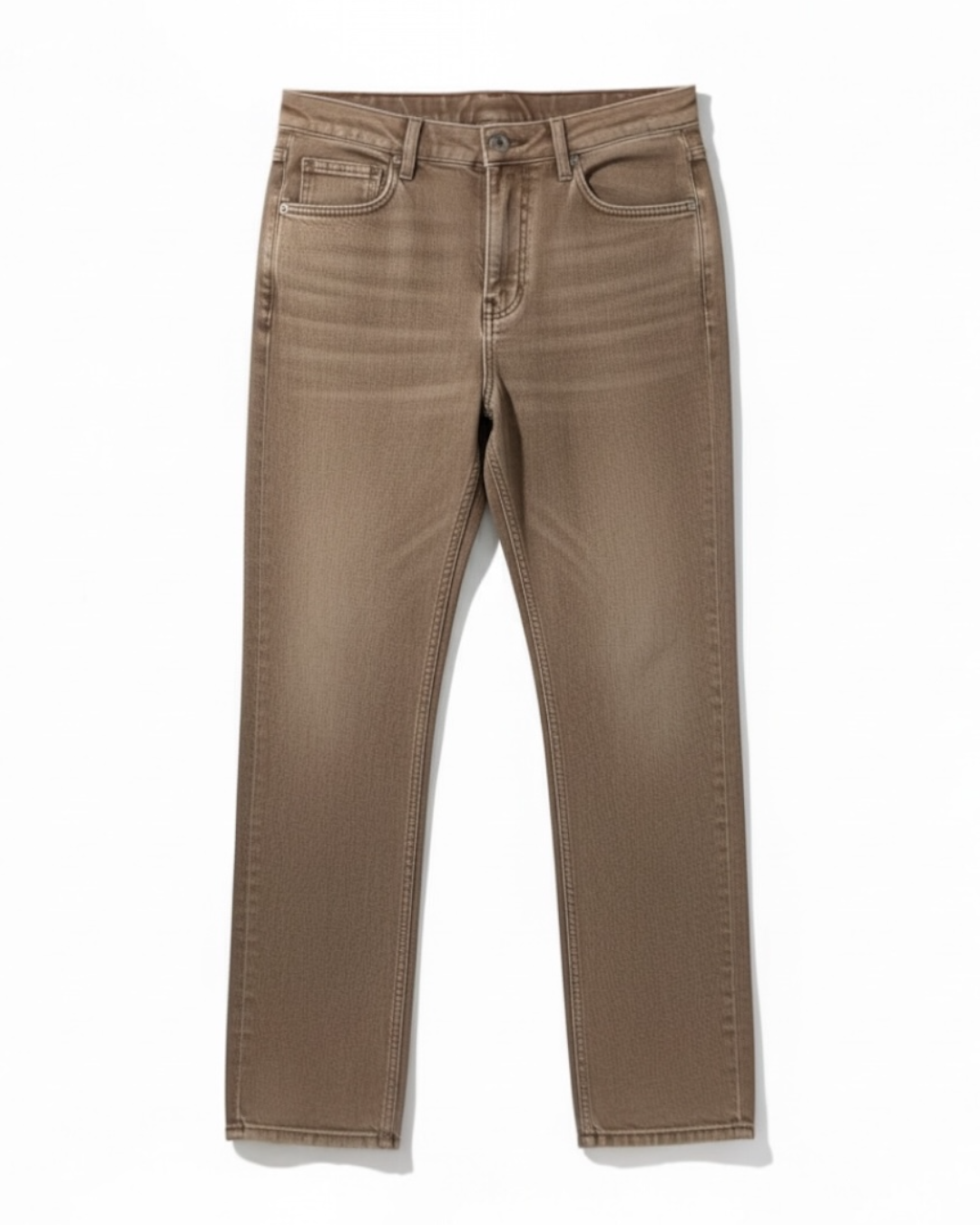 Tennis - Straight Leg Jeans - Marron Lavado - Talla 6