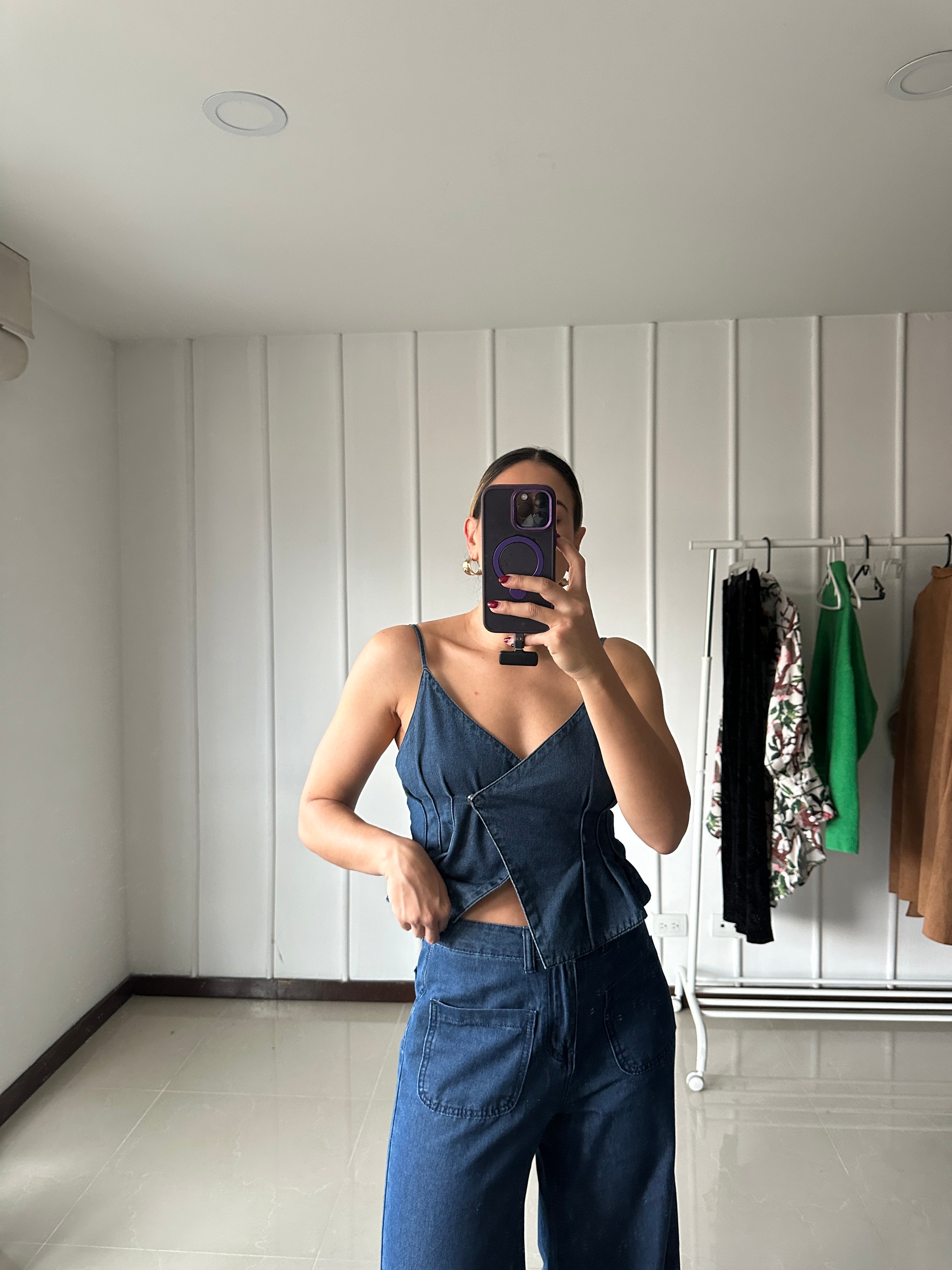 Set de Drill (Top + Jean)- Talla L