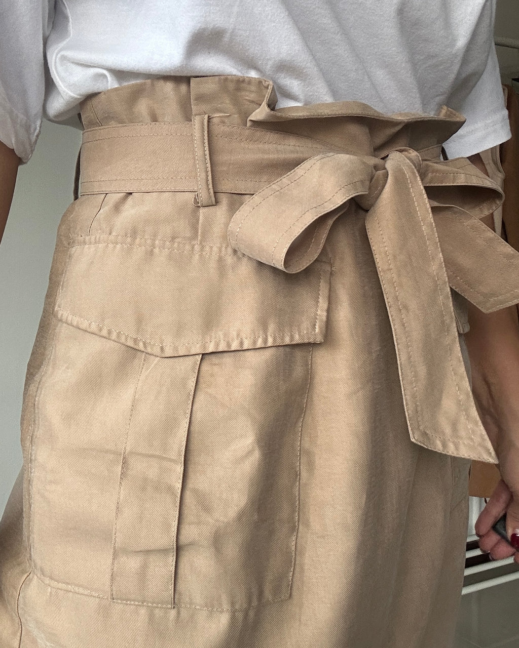 Minifalda Cargo con Lazo - H&M - Talla L