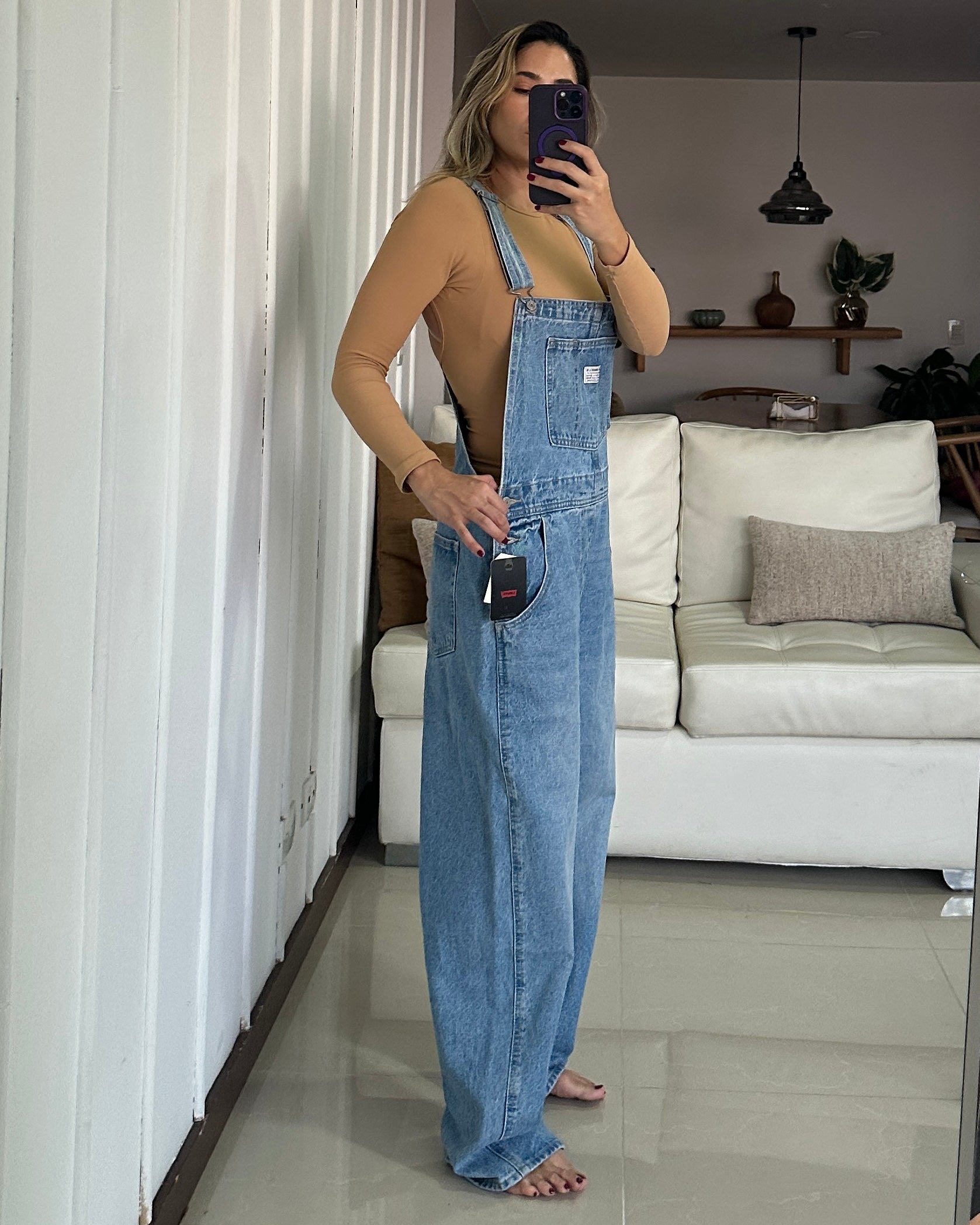 Levis - Overol Baggy Wide Leg - Lavado Claro