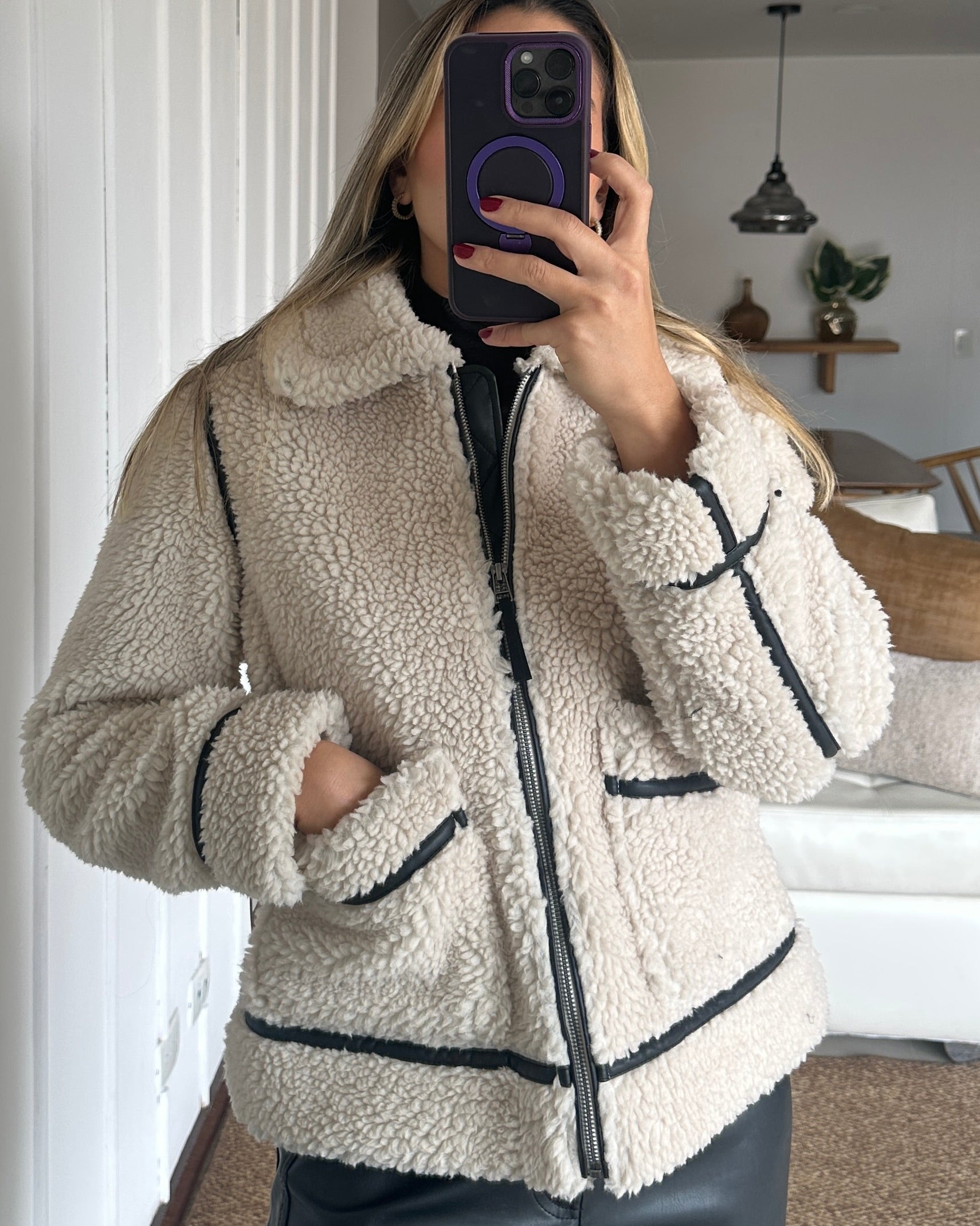 Chaqueta Ovejera Crema - Talla S