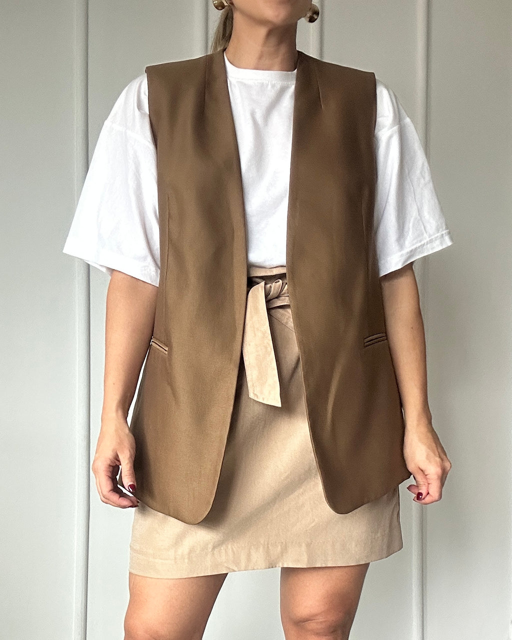 Chaleco Sastre Camel - H&M - Talla S/M