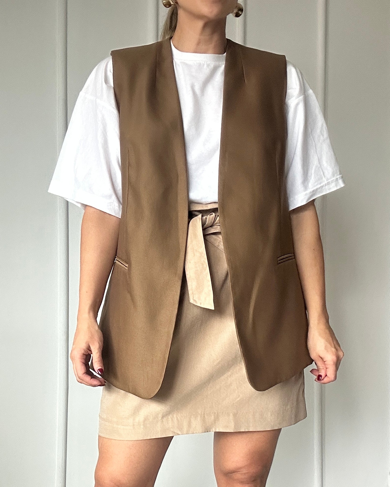 Chaleco Sastre Camel - H&M - Talla S/M