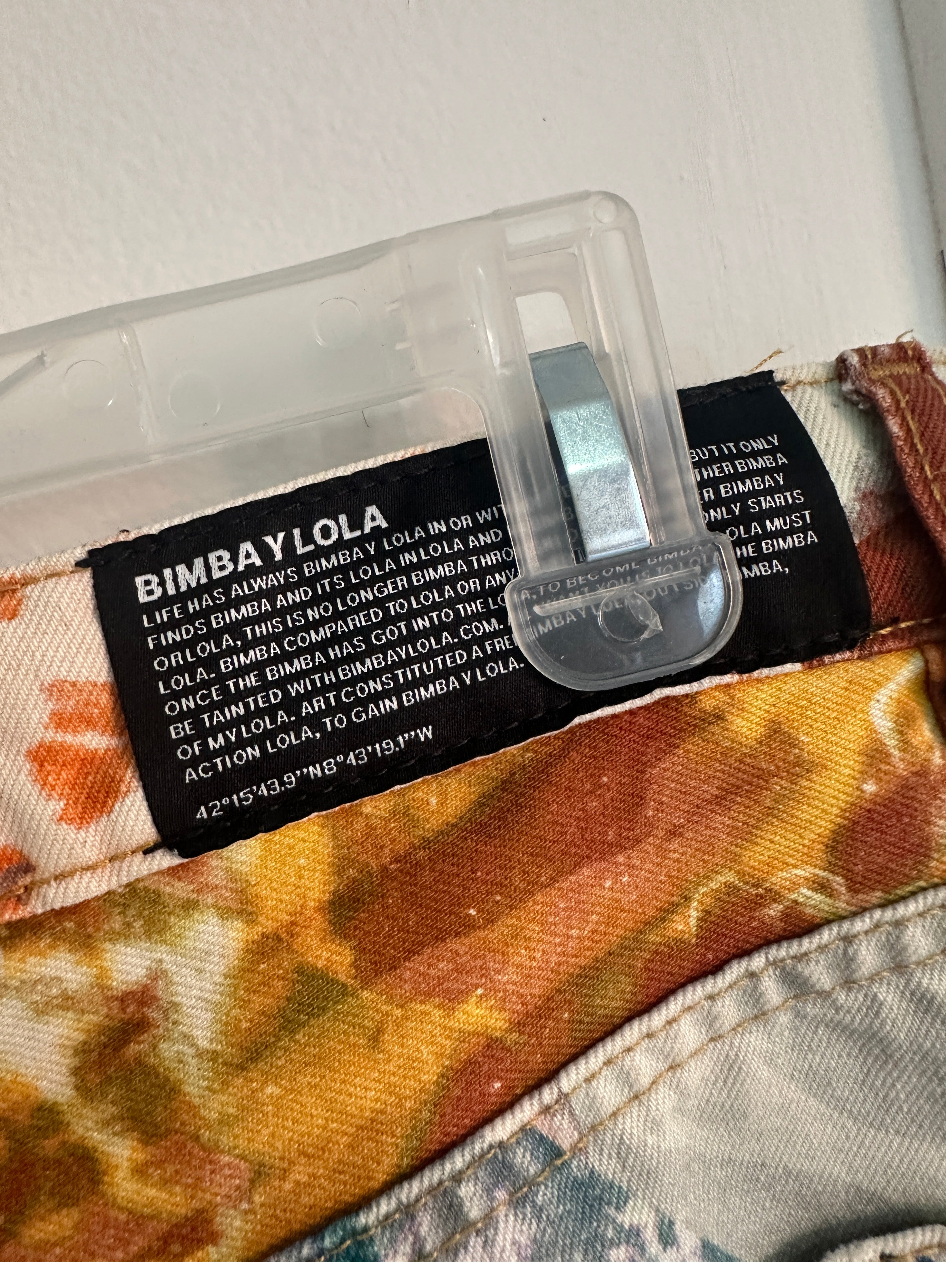 Bimba y Lola - Barrel Flowers Patchwork Jeans - Talla 8