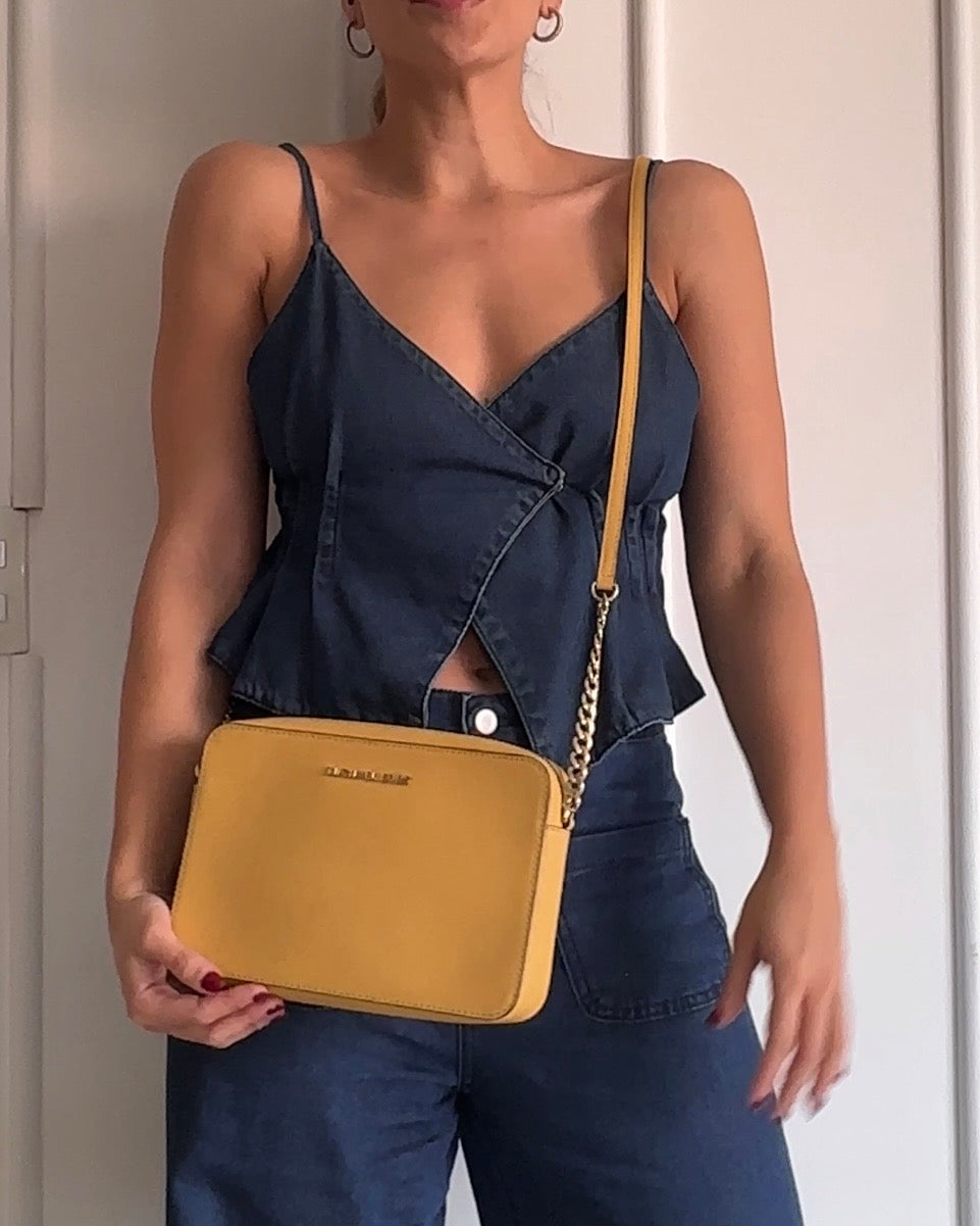Bolso Crossbody Jet Set Amarillo - Michael Kors