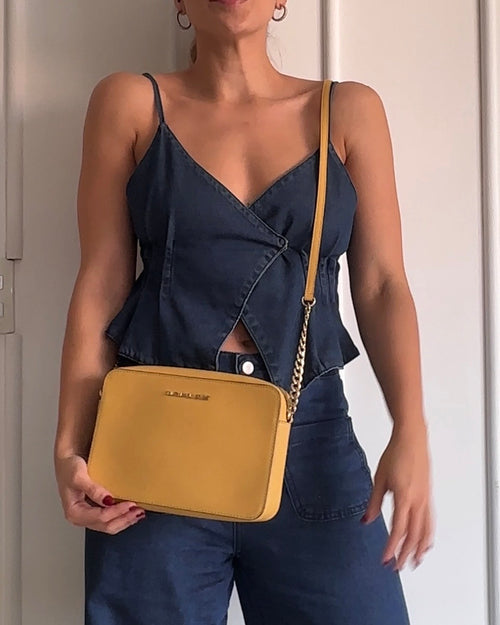 Bolso Crossbody Jet Set Amarillo - Michael Kors