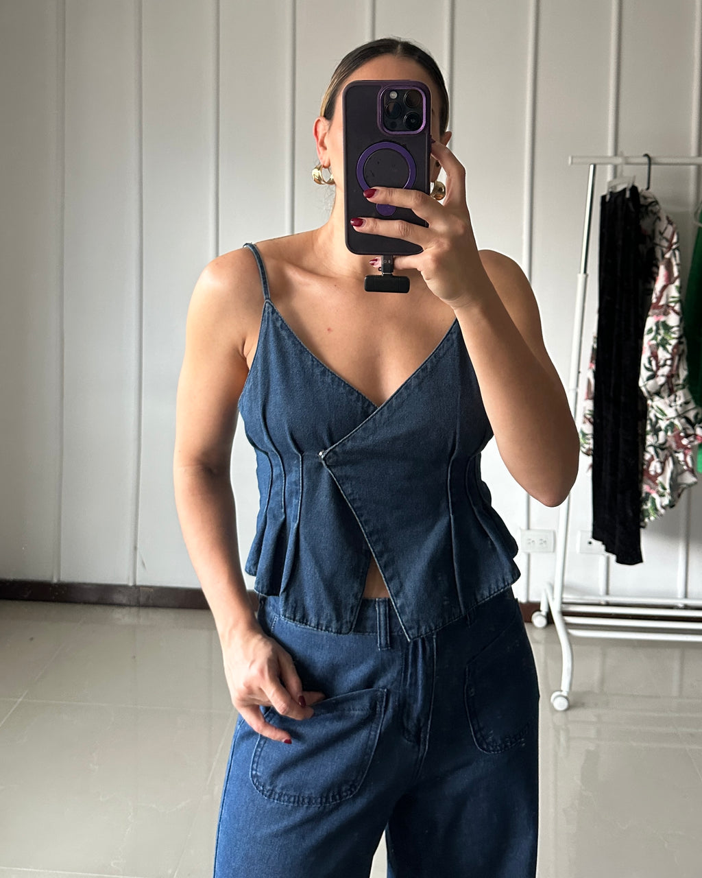 Set de Drill (Top + Jean)- Talla L