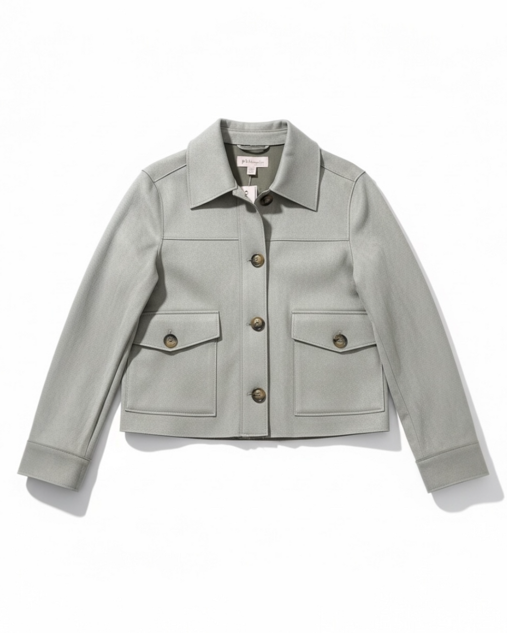 Chaqueta Gamuza Botones Verde - Talla M