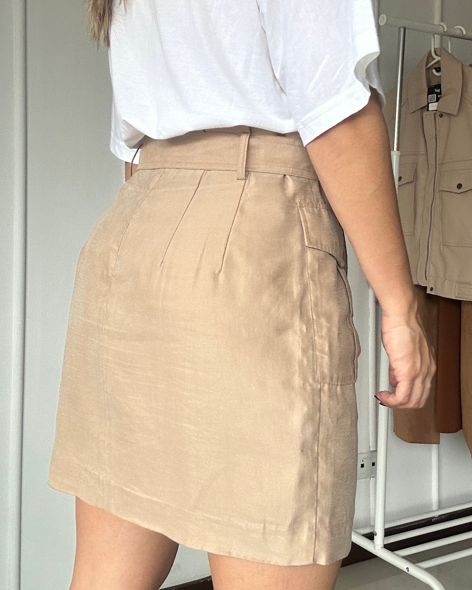 Minifalda Cargo con Lazo - H&M - Talla L