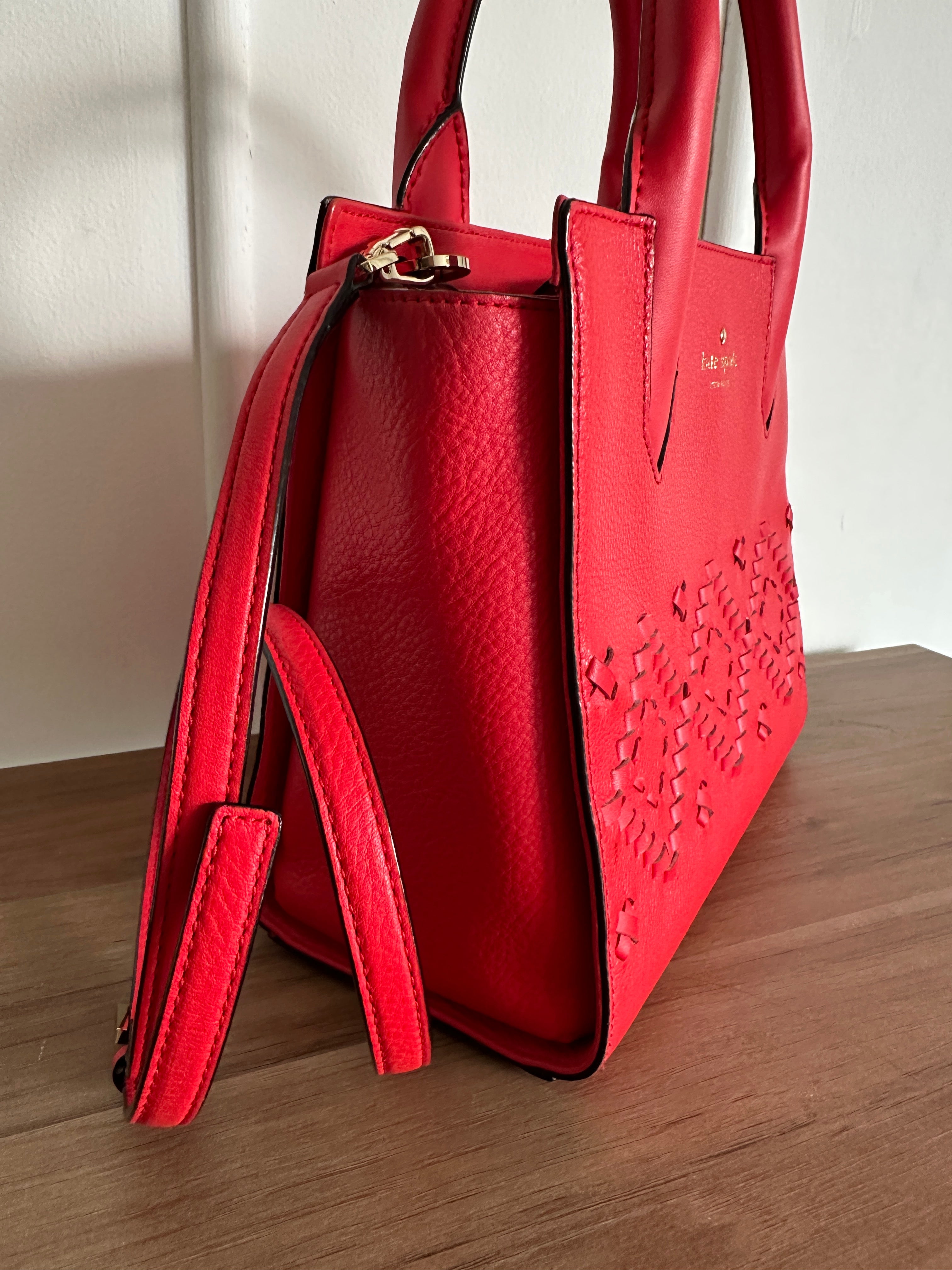Cartera Satchel Roja - Kate Spade - Única