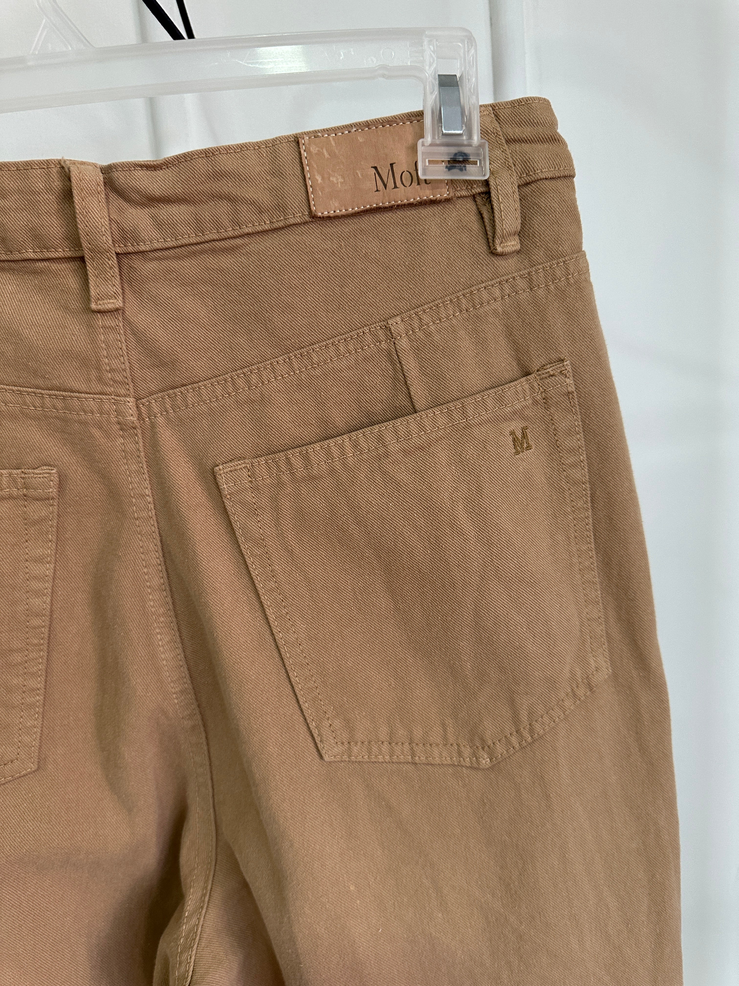 Pantalon Wide Leg con Pinzas - Cafe Camel - Talla 8