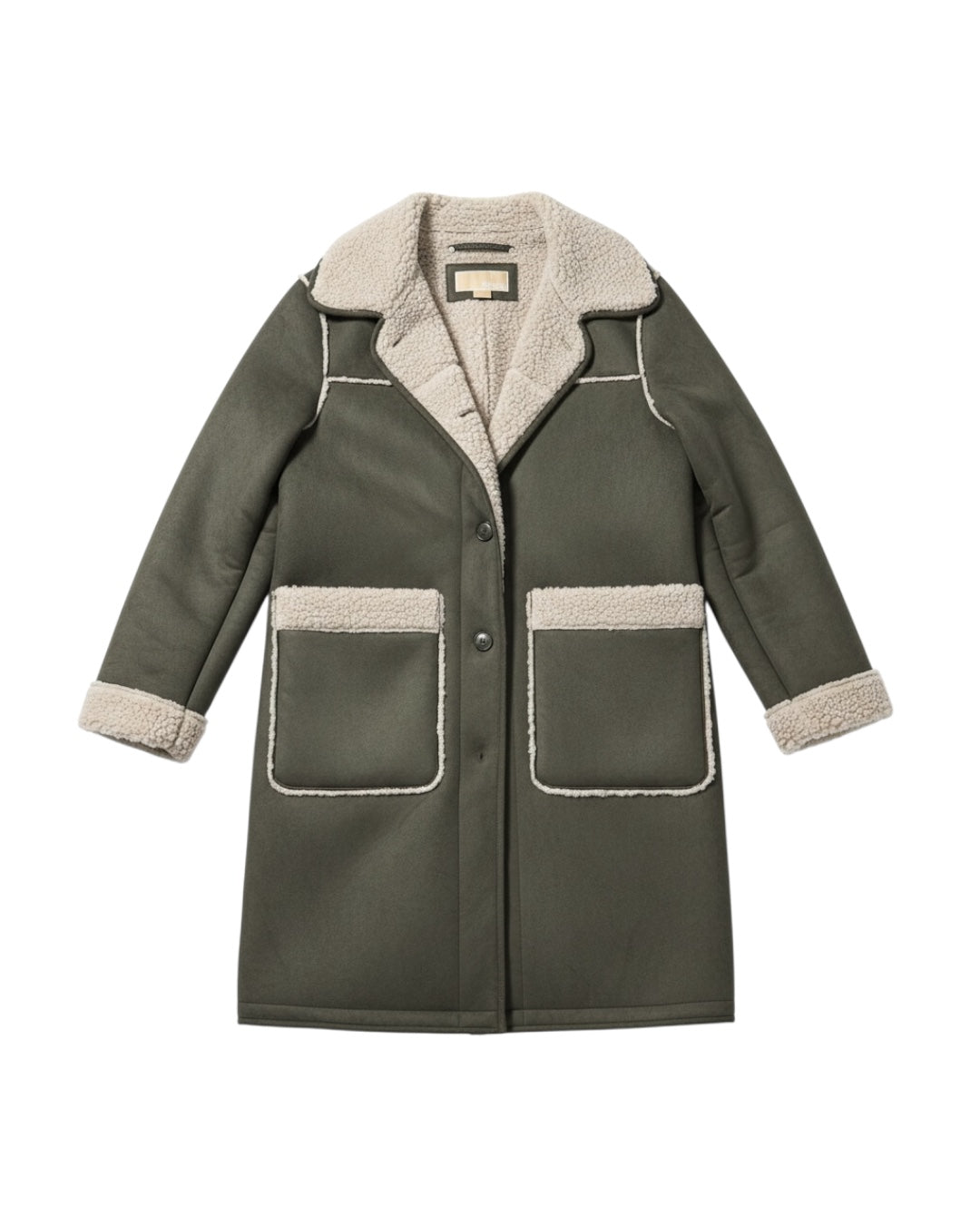 Abrigo Michael Kors Gamuza Oliva - Talla L