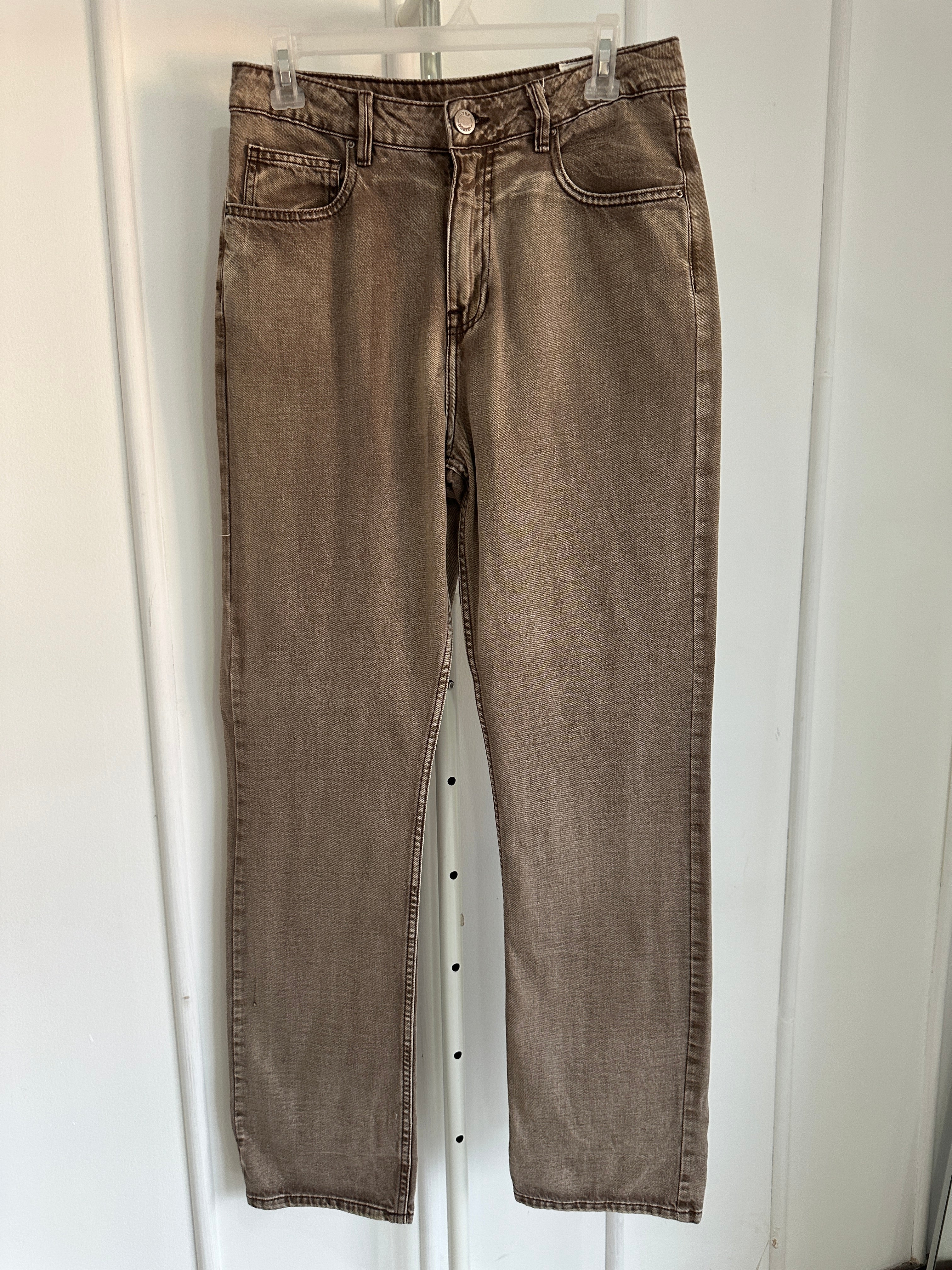 Tennis - Straight Leg Jeans - Marron Lavado - Talla 6