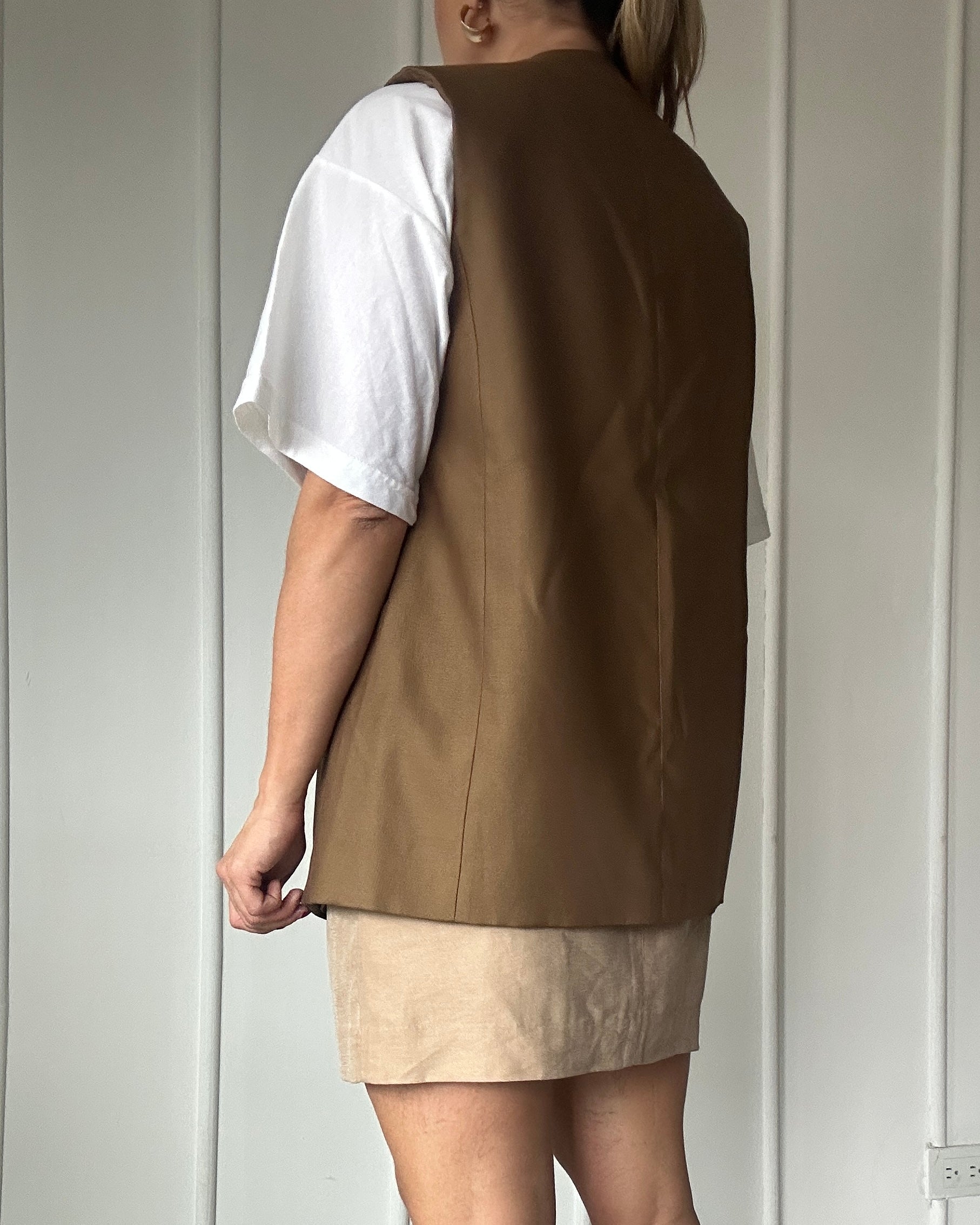 Chaleco Sastre Camel - H&M - Talla S/M